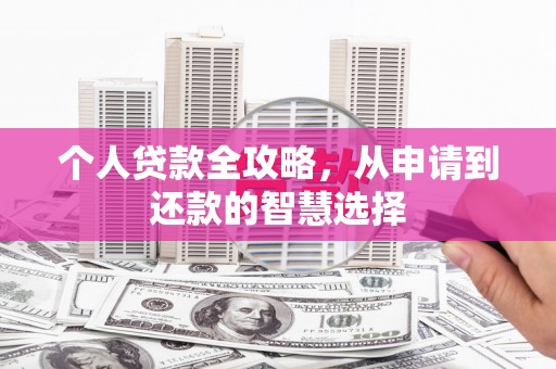 来宾个人贷款全攻略，从申请到还款的智慧选择