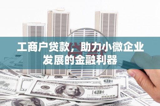 来宾工商户贷款，助力小微企业发展的金融利器