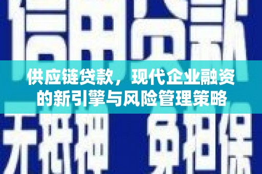 来宾供应链贷款，现代企业融资的新引擎与风险管理策略