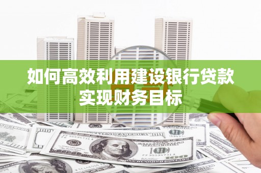 来宾如何高效利用建设银行贷款实现财务目标