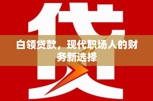 来宾白领贷款，现代职场人的财务新选择