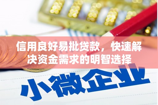 来宾信用良好易批贷款，快速解决资金需求的明智选择