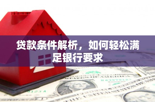 来宾贷款条件解析，如何轻松满足银行要求