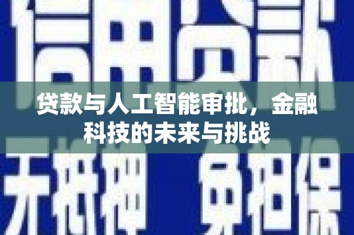 来宾贷款与人工智能审批，金融科技的未来与挑战
