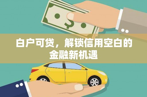 来宾白户可贷，解锁信用空白的金融新机遇