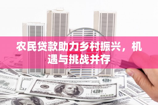 来宾农民贷款助力乡村振兴，机遇与挑战并存