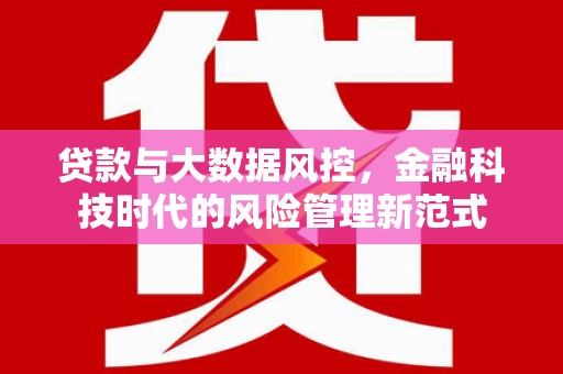 来宾贷款与大数据风控，金融科技时代的风险管理新范式