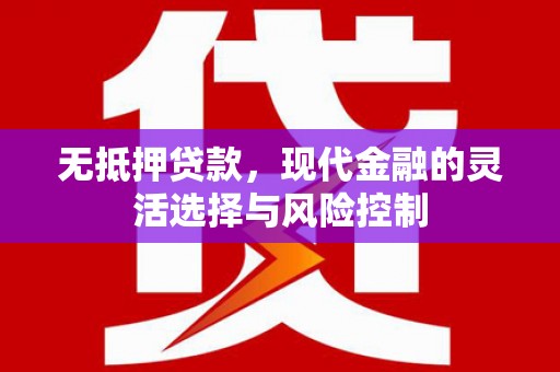 来宾无抵押贷款，现代金融的灵活选择与风险控制