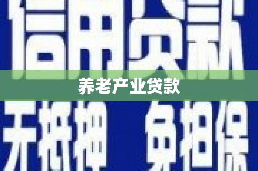 来宾养老产业贷款