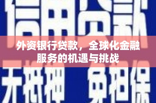 来宾外资银行贷款，全球化金融服务的机遇与挑战