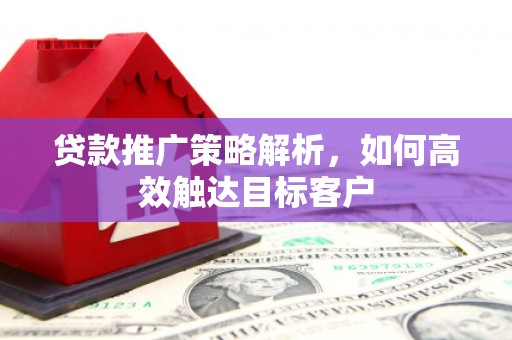 来宾贷款推广策略解析，如何高效触达目标客户