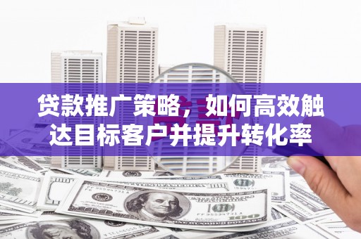 来宾贷款推广策略，如何高效触达目标客户并提升转化率
