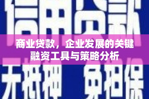 来宾商业贷款，企业发展的关键融资工具与策略分析