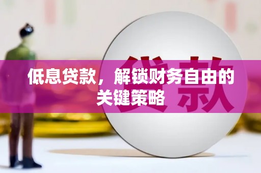 来宾低息贷款，解锁财务自由的关键策略