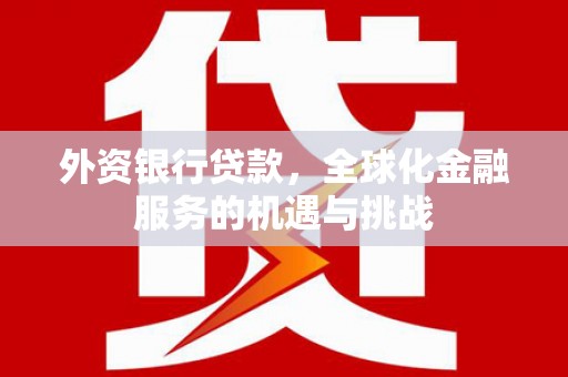 来宾外资银行贷款，全球化金融服务的机遇与挑战